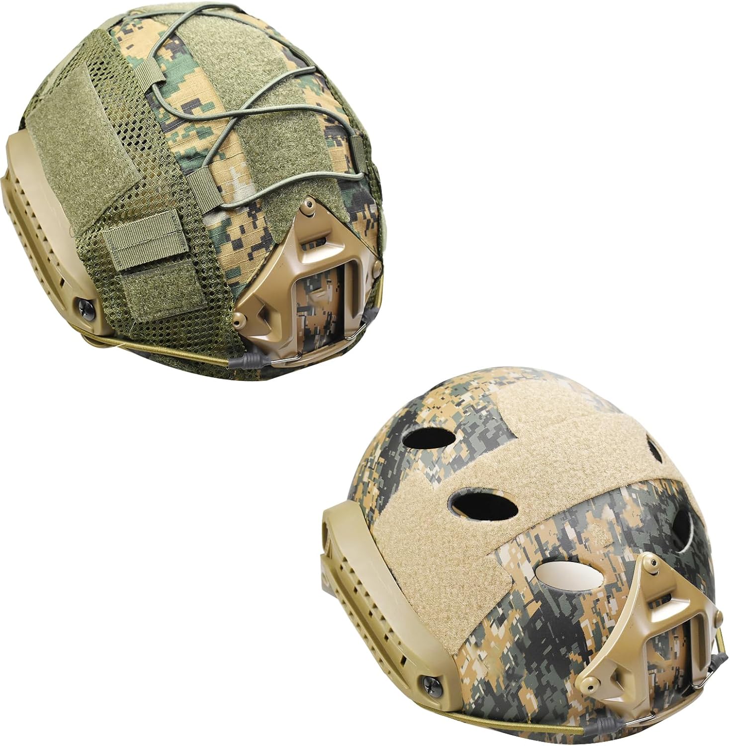 MH Updated Version Fast Tactical Helmet Combined with Foldable Half Face Mesh Mask and Goggles for Paintball CS Game Set