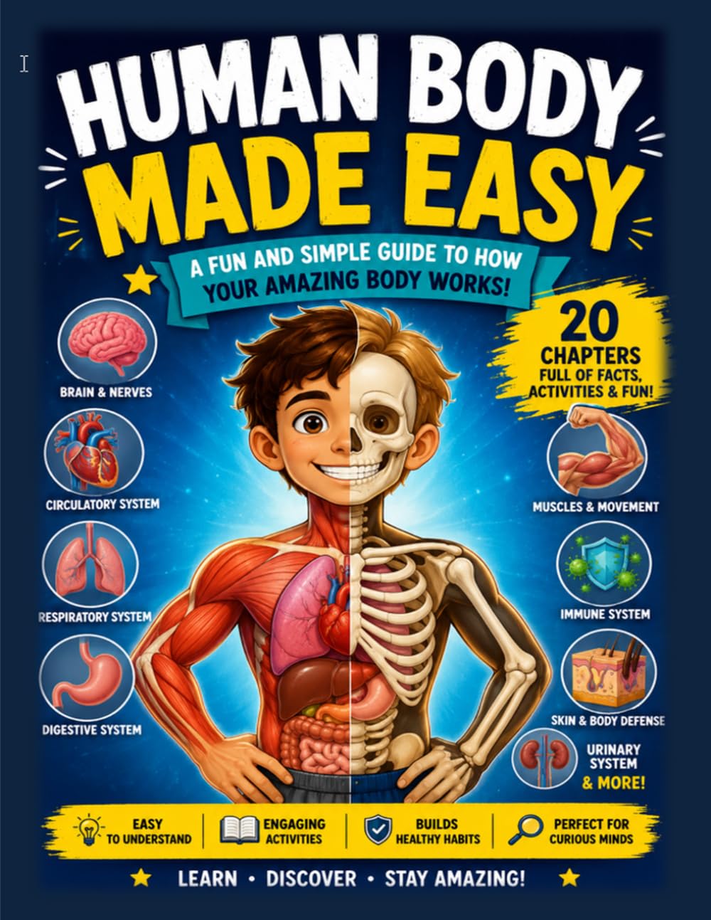 Human Body Made Easy: A Fun and Simple Guide to How Your Amazing Body Works with 20 Engaging Chapters Full of Lessons, Diagrams, Activities, ... in Grades 4–7! (Made Easy Learning Series)