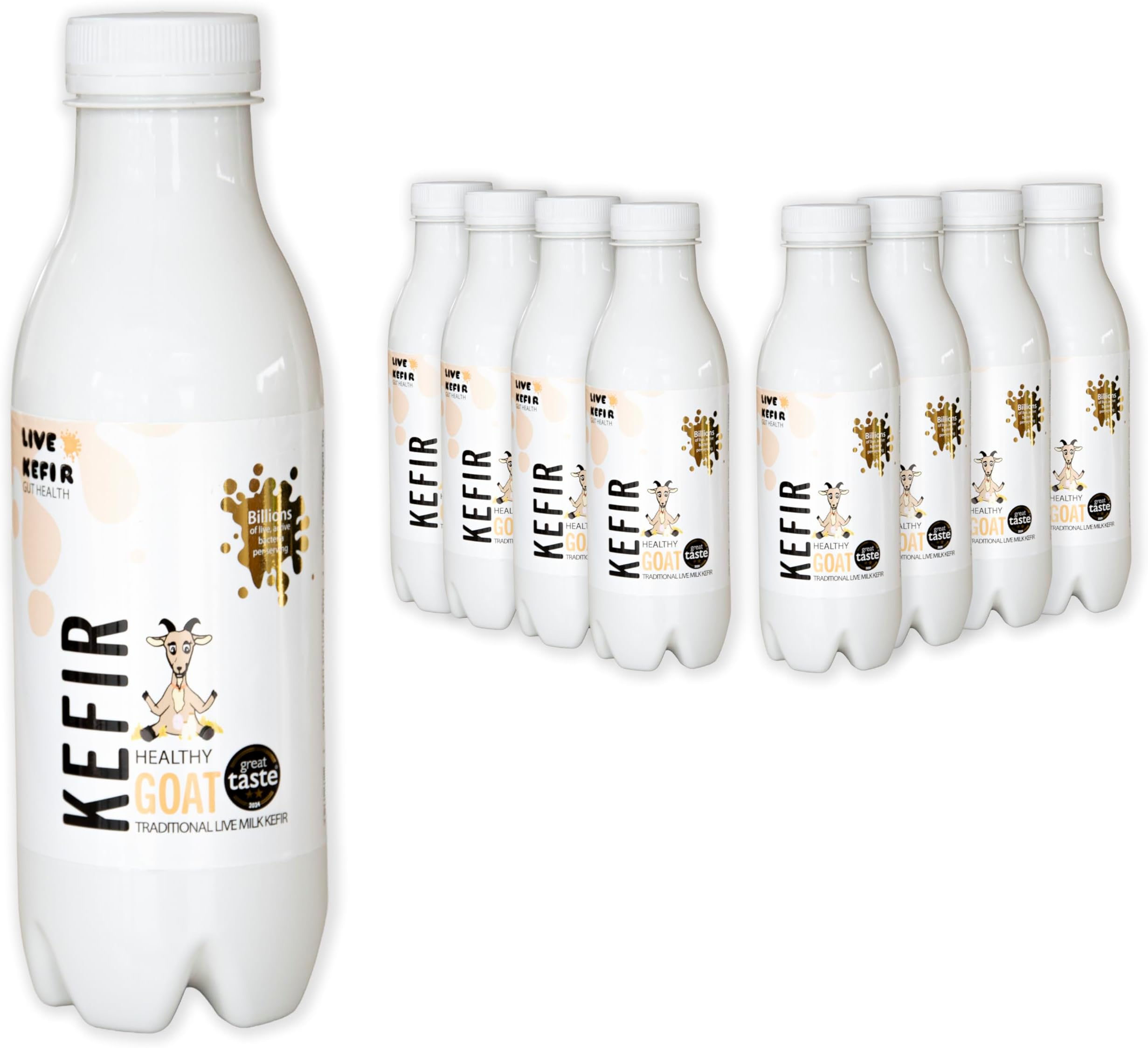 Live Kefir Company, Healthy Goat Kefir Milk, 8 x 500ml