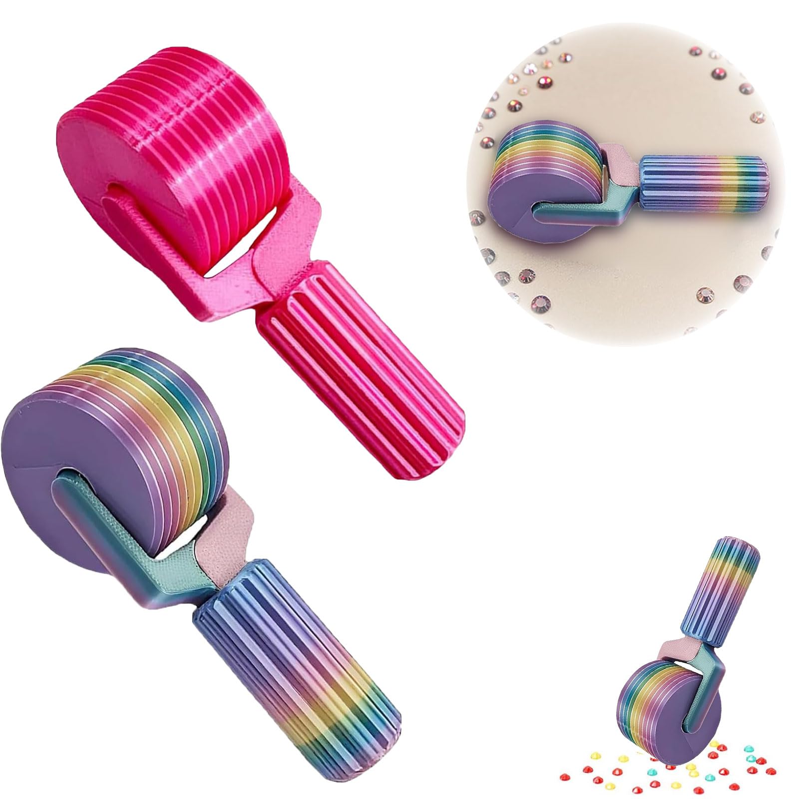 Rullo per pittura a diamante, confezione da 2 strumenti per lisciare gli strass, kit artistico 5D fai da te, accessori per progetti artigianali