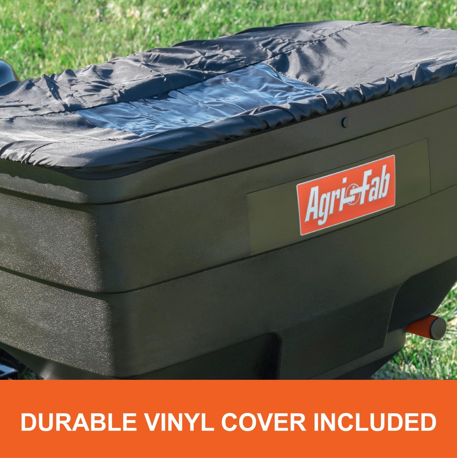 Agri-Fab 45-0547 185 lb. Tow-Behind Lawn & Garden Broadcast Spreader for Seed,Fertilizer,Salt,Ice Melt; Easy to use Flow Control from Seat of Riding Lawn Mower