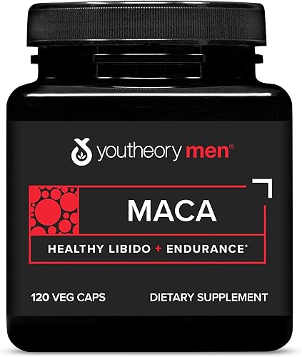 Youtheory Maca avanzada para hombre con ginseng peruano, 120 unidades (1 botella)