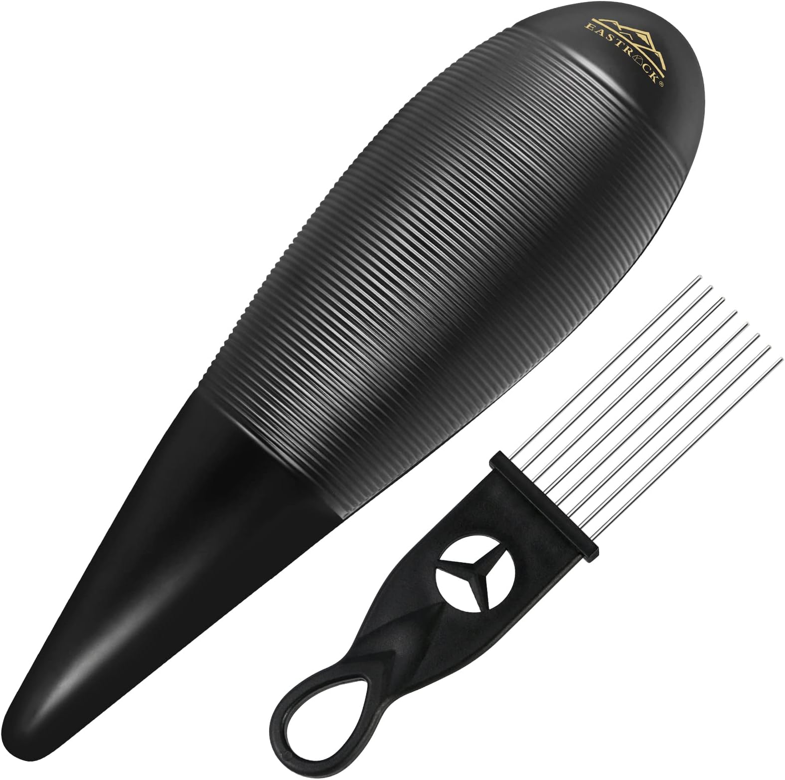 Guiro Instrument 3.3"x12" Fish Shaped Latin Percussion Instrument with 1 Scraper Musical Training Tool for Beginners and Professional Band Accompaniment Black（Upgraded Version）