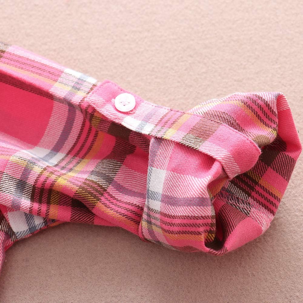 Phorecys Girls' Plaid Flannel Shirt Long Sleeve Button Down Buffalo Checkered Shirt 2T-10 Years - Image 7