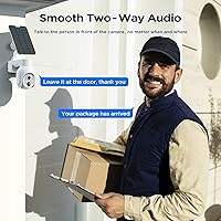 Vista 5 de 2K Solar Powered Security Cameras Wireless Outdoor, No Subscription, 6-Cam Pack, Home Security Camera System, 360° Pan & Tilt