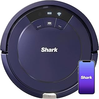 SHARK RV765 ION Robotic Vacuum, Wi-Fi Connected, 120min Runtime, Compatible with Alexa, Multi-Surface Cleaning, Deep Royal Blue (Renewed)