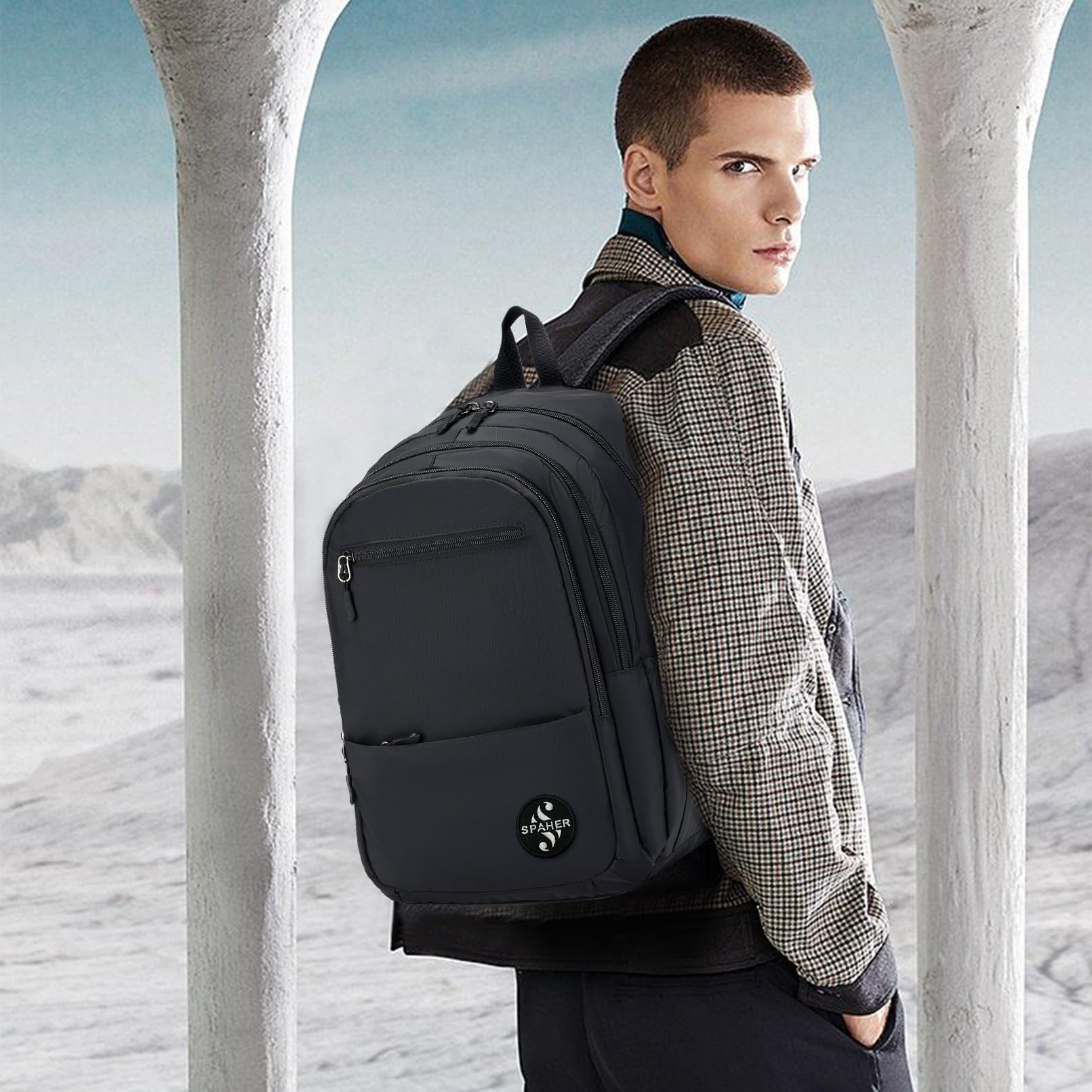 SPAHER Zaino Ryanair 40x20x25 Bagaglio a Mano 40x20x25 Ryanair Zaino da Viaggio Impermeabile Borsa 40x20x25 Ryanair Zaino Scuola 20L Wizzair Easyjet Zaino da Escursionismo Campeggio per Uomo Donna