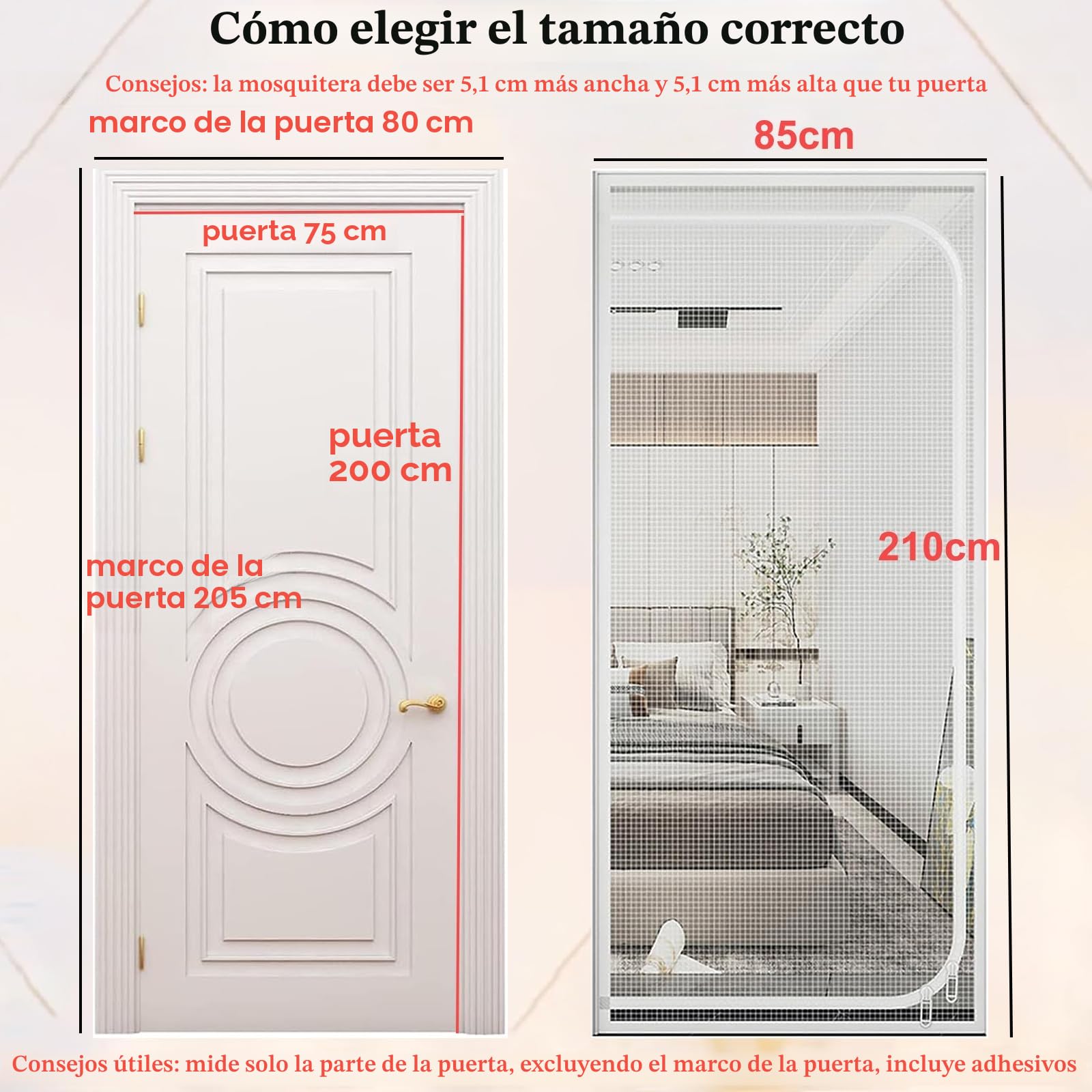 Puerta mosquitera para Gatos, iFCOW Puerta mosquitera a Prueba de rasguños para Gato con Cremallera Evita Que los Cachorros Gatos salgan Corriendo de la Cocina del Dormitorio de la casa