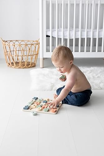 Vista 23 de Pearhead Rompecabezas de madera de 123 números, colorido juguete de conteo preescolar, tablero educativo interactivo Montessori, género neutro