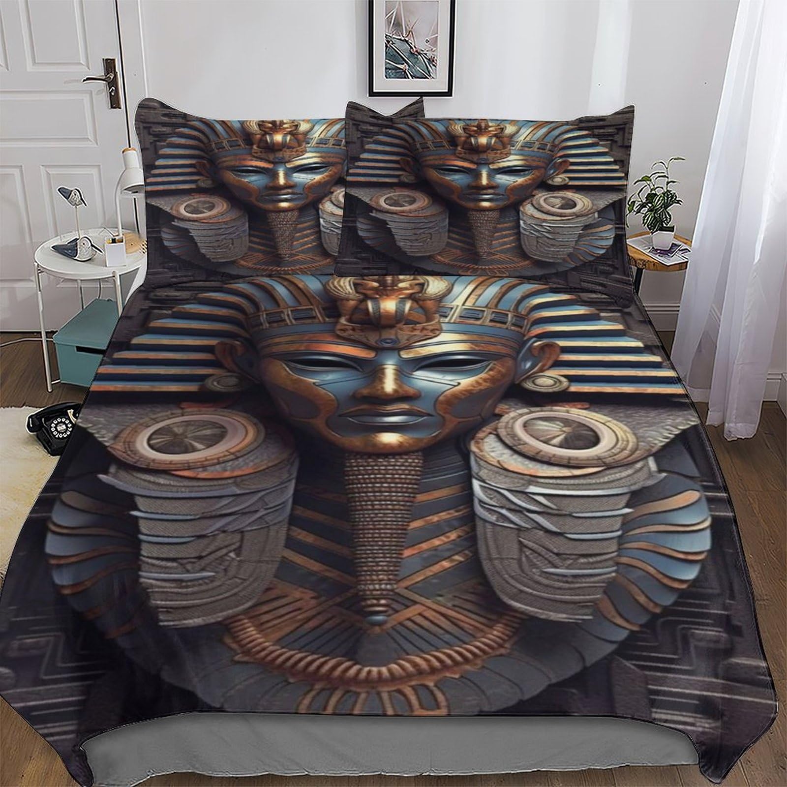 Housse de couette Pharaon 3D pour transformer la chambre des enfants en véritable musée d'Égypte