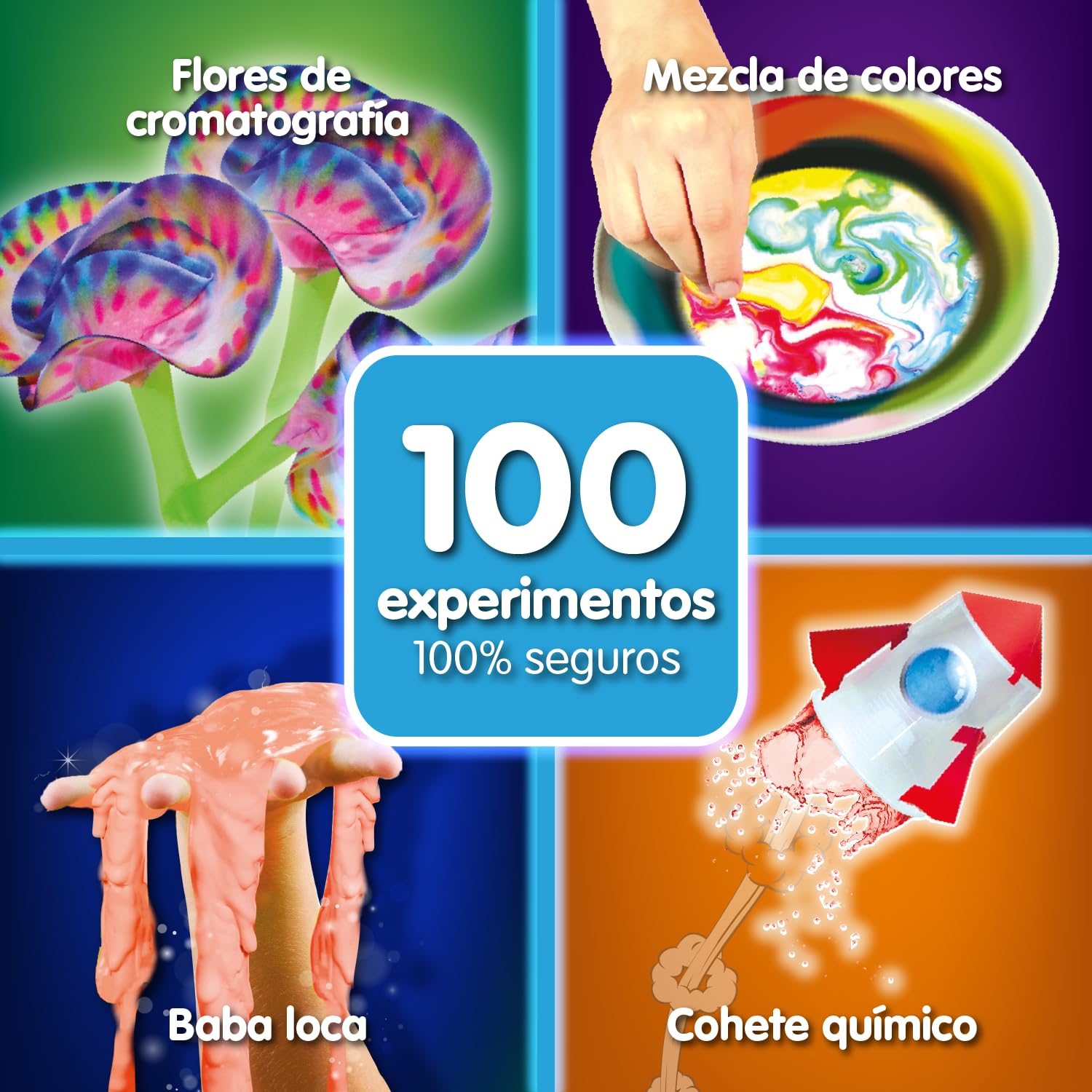 Science4you 100 Experimentos Científicos para Niño 8 9 10 11 Años - Kit Científico Educativo, Aprende Física, Química, Geología y Biología, Juguetes y Regalos Educativos para Niños 8 9 10 11+ Años