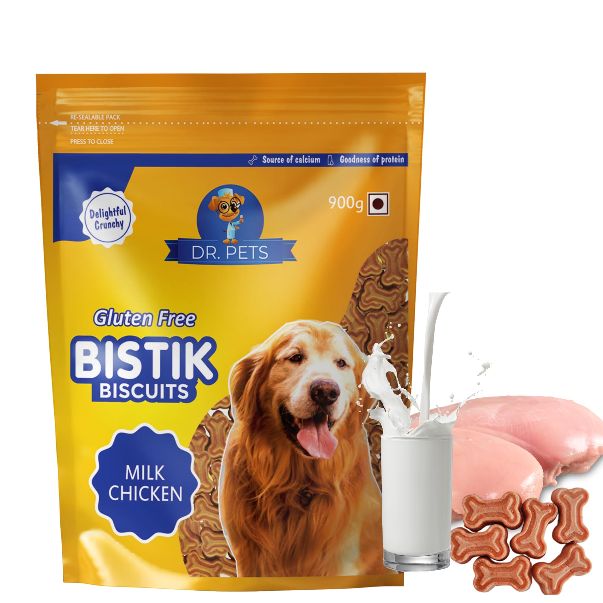 Dr.Pets Bistik|Non-Veg Gluten Free Dog Biscuits|All Natural Ingridients|Flavour- Milk ChickenIWeight-900g (B0BDFV2NPQ) Amazon Price History, Amazon Price Tracker