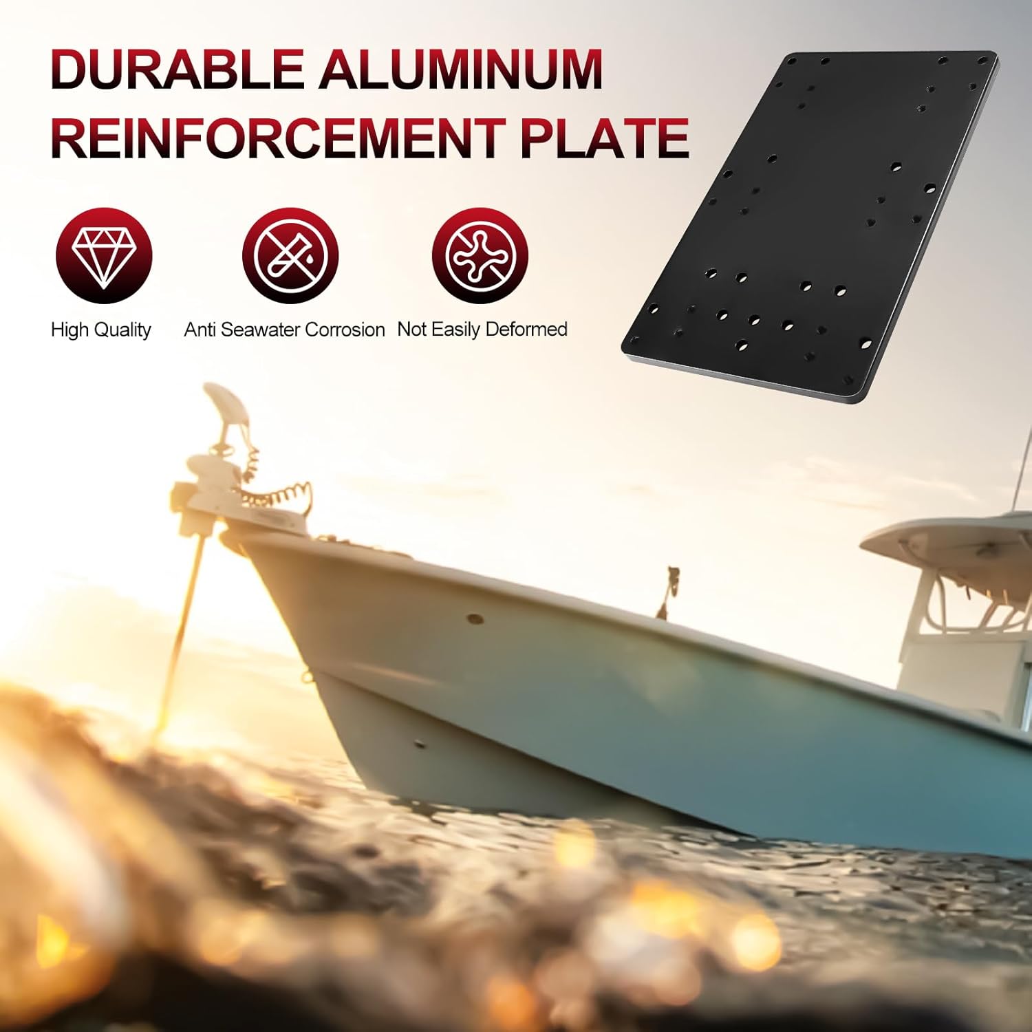 Boat Deck Reinforcement Kit MKA-58 1854058 Compatible with Ulterra, Terrova, Riptide Terrova and Riptide Instinct trolling Motors