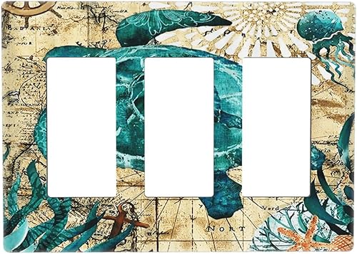 Vista 384 de Placa de pared con interruptor de luz de doble interruptor de pared para niños, diseño de dinosaurio, galaxia, espacio exterior, planeta, nebulosa