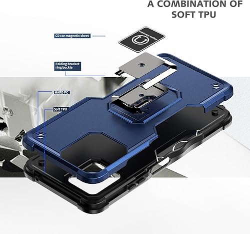 Miniatura 8 de Funda para Xiaomi Poco X3 NFCX3 ProX3, grado militar TPU+PC Soporte incorporado Diseño de bandera de doble capa Funda resistente contra caídas para