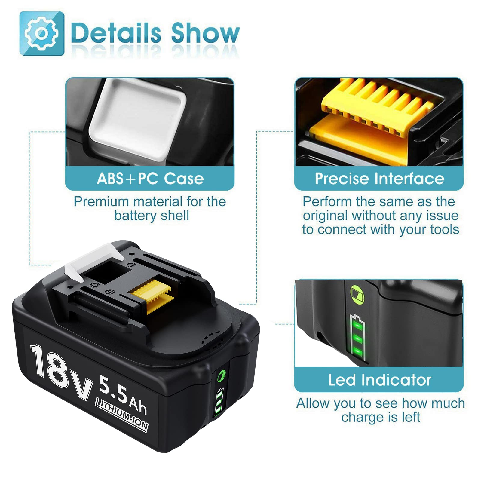 Makita - しょさん専用 BATTOOL 5,5 Ah 18 V akumulator zamienny do akumulatora