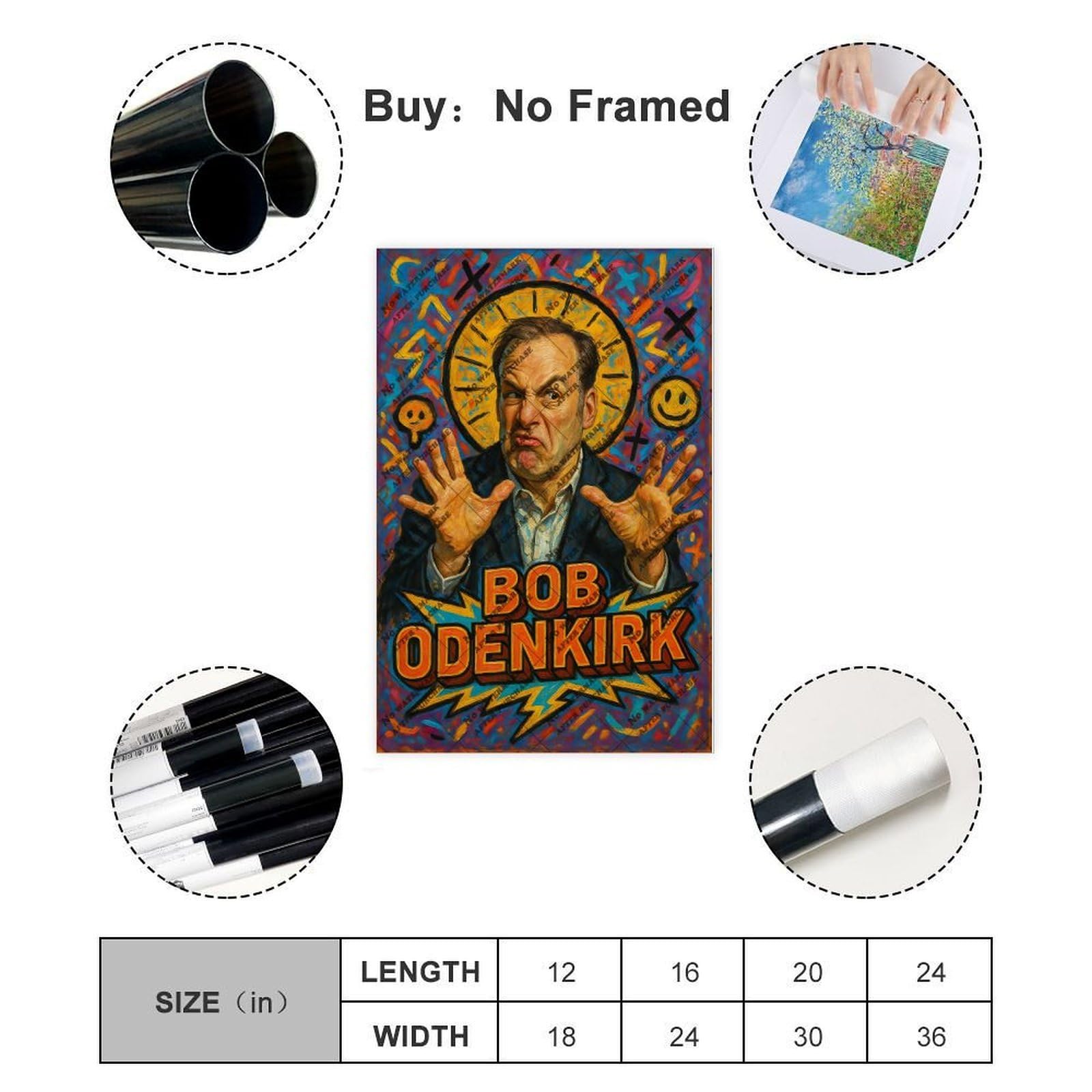 ZYGNBHL Poster della commedia attore Bob_Odenkirk, decorazione per soggiorno, 60 x 90 cm