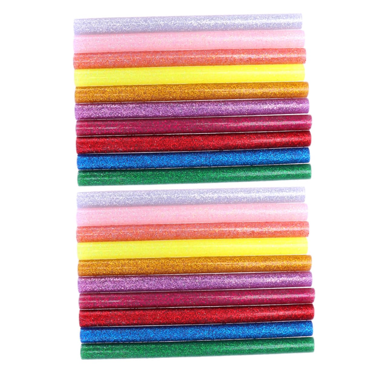 100pcs Colorful Glitter Hot Glue Sticks Strong Adhesive for Crafts Rapid Melting for Art Projects High Flexibility and Durability for Creative Decoration