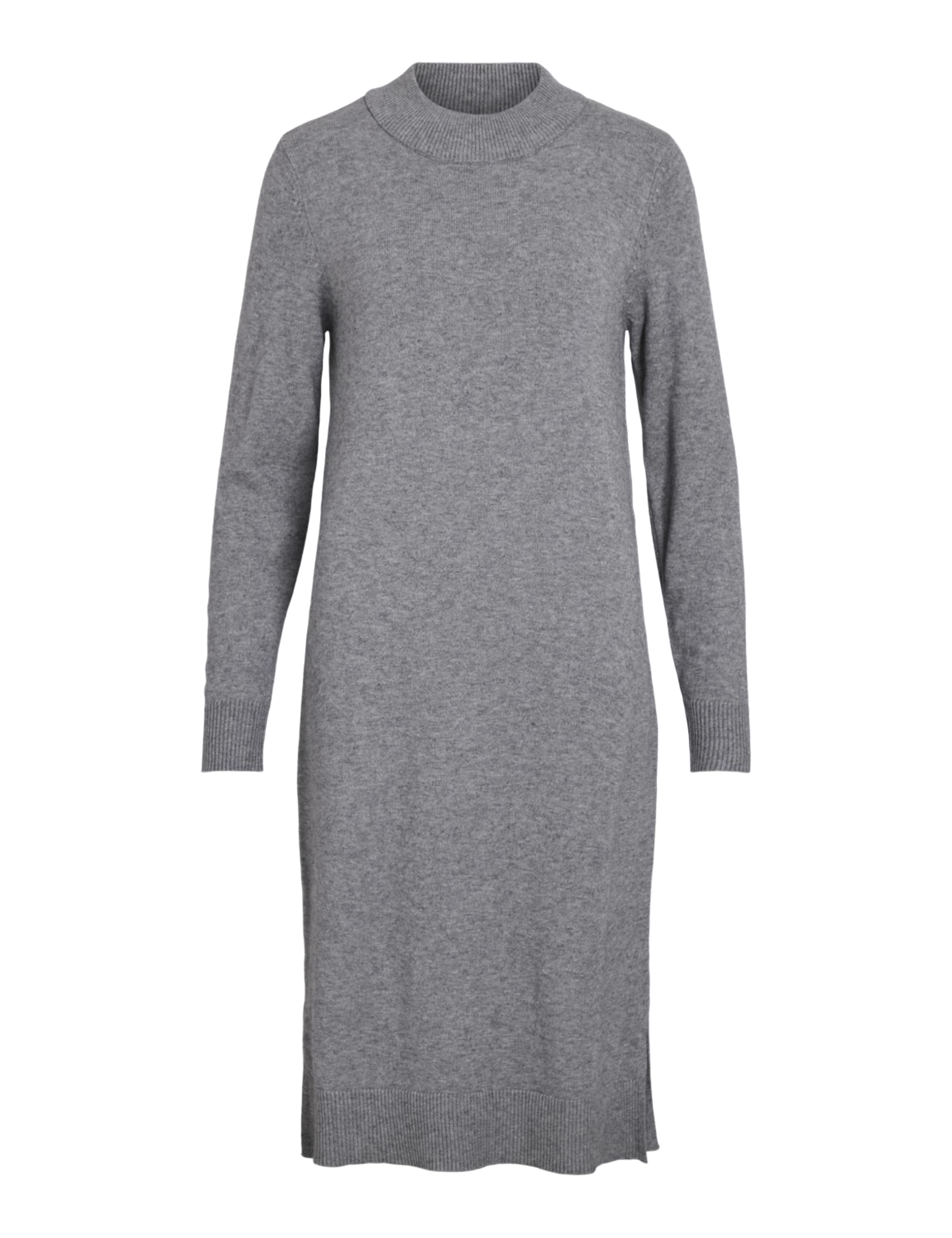 Viril Crew Neck L/S Midi Dress - Noos, Medium Grey Melange, XS