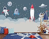 Vista 27 de Papel tapiz de pared para guardería infantil de bosques de acuarela coloridos, 137 x 100 pulgadas