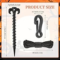 Vista 2 de AUGSUN 27 Pieces Plastic Inflatable Stakes Set, Include Tent Stakes, Tethers Ropes and Hooks Heavy Duty Garden Yard Stakes for Halloween Christmas