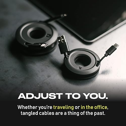 Miniatura 7 de Enrollador lateral Mini y Max de auriculares, auriculares y cable de carga enrollador y organizador perfecto para envolver auriculares y cables para