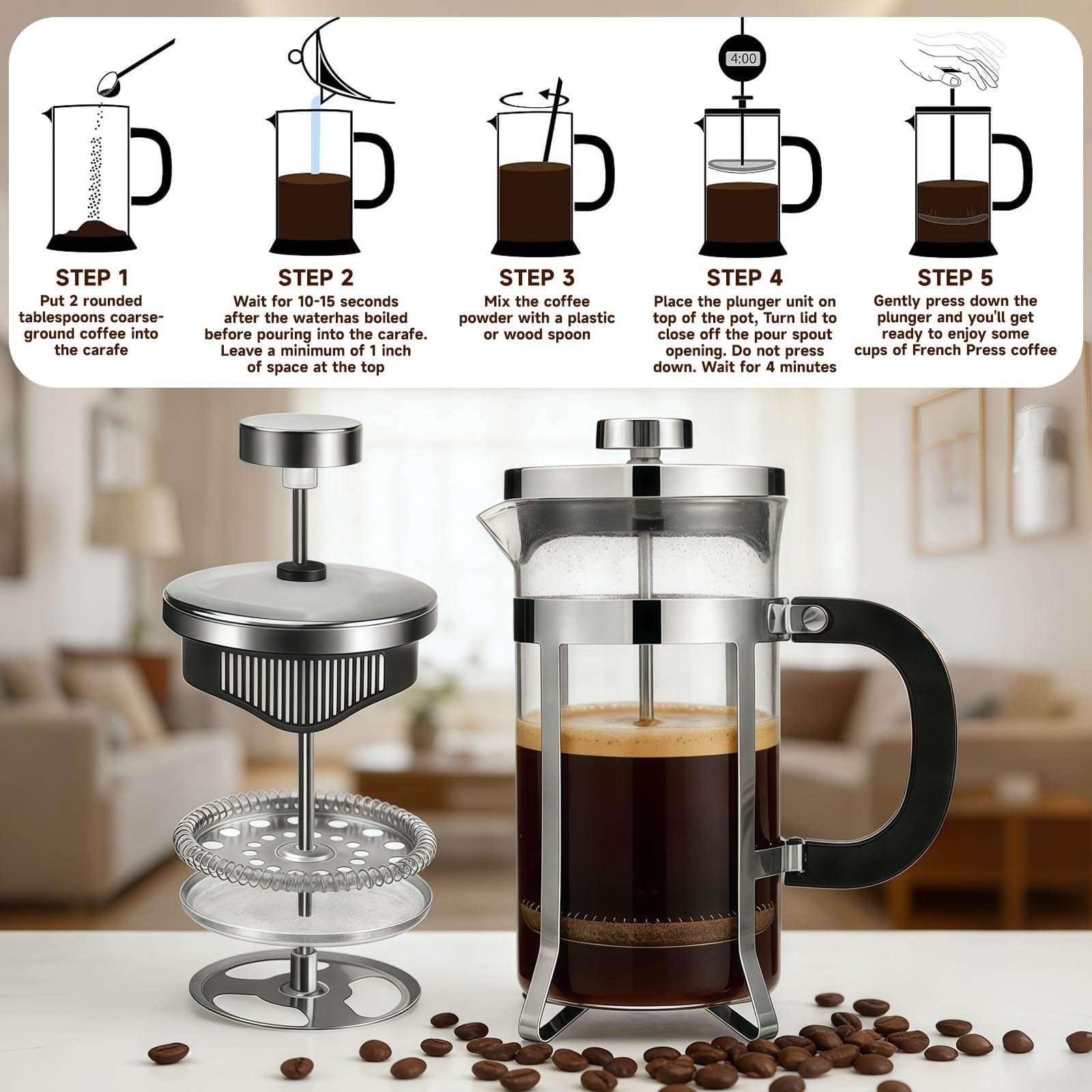 Cafetera de Filtro, cafetera de Filtro, cafetera de Viaje para Cocina | Cafetera de filtro, cafetera de filtro, cafetera de filtro, tetera para aficionados(1000ML)