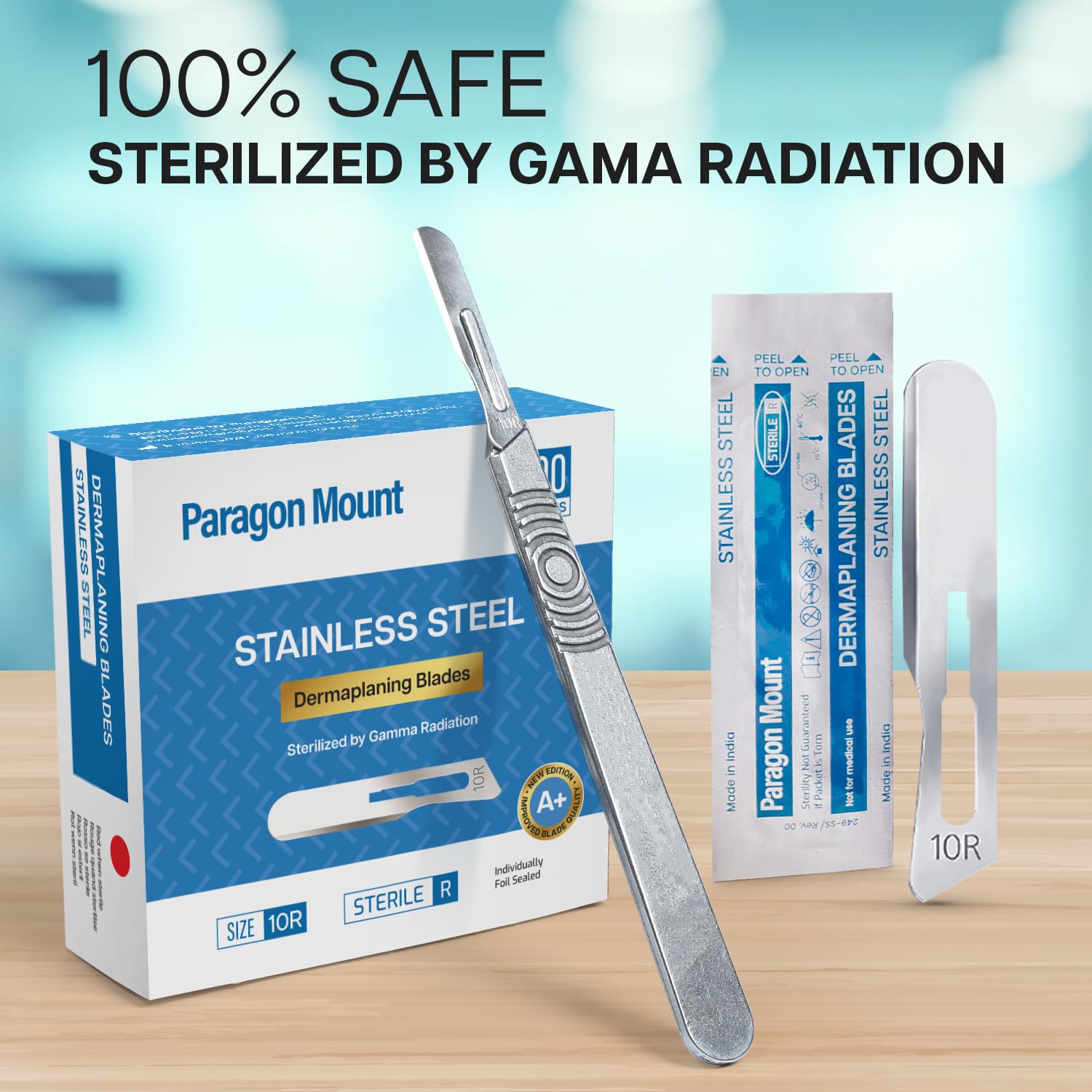 10R Blades Dermaplaning | Updated Dermaplane Blades 10R | Professional 10R Dermaplane Blades, Peach Fuzz Remover for Women Face Stainless Steel Precision Derma Blades, Pack of 100 - Image 5