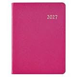 Graphic Image 2027 Desk Diary - Goatskin Leather Bound - USA