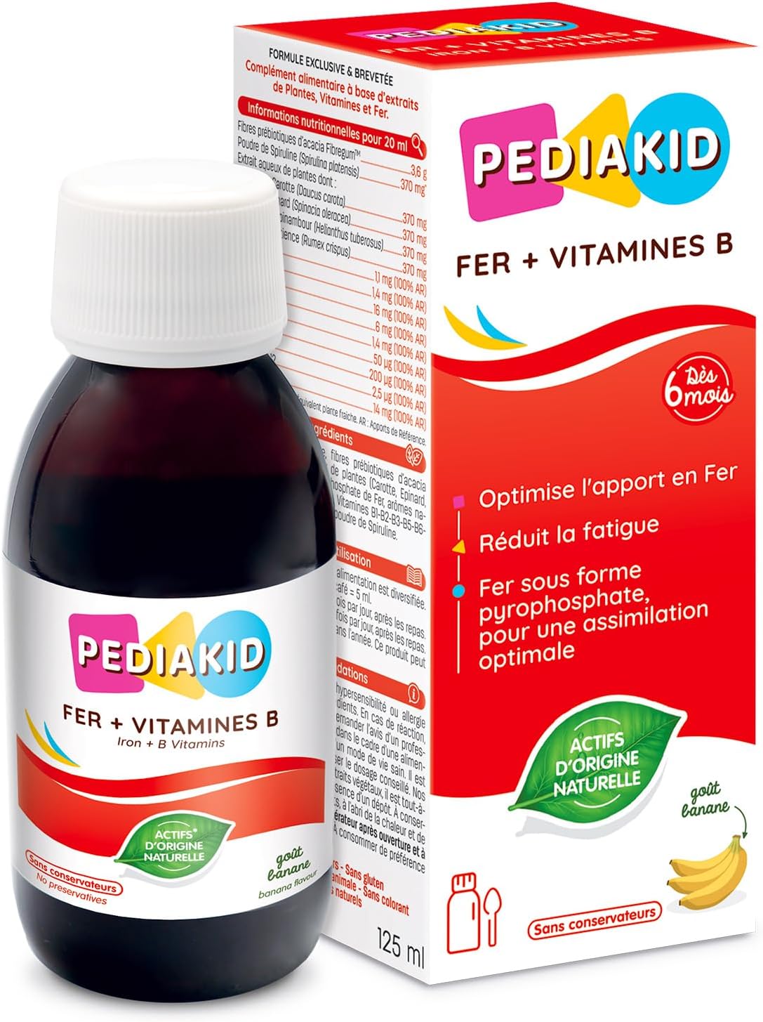 PEDIAKID Iron Syrup + B Vitamins – Fatigue Reduction Baby/Child 125 ml