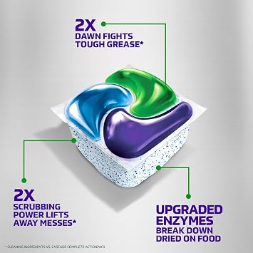 Cascade Platinum Plus Dishwasher Pods, Dishwasher Detergent, Dishwasher Soap, Dish Tabs, Dishwashing Tablets, Dish Detergent, Fresh, Actionpacs, 21 Count
