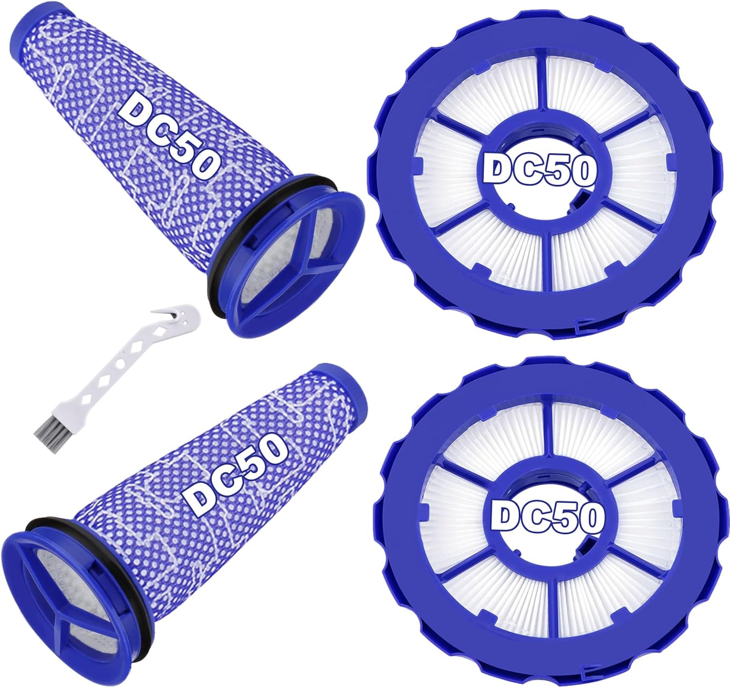 DC50 Brush Roller and Fiter Replacement Compatible With Dyson DC50 Animal Multi Floor Complete Vacuum, Filters Brush Kit, Compare to Part 965081-01 965080-01 964705-01