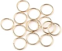 Vista 10 de 200 anillos de salto de 0.236 pulgadas, chapados en oro, calibre 21