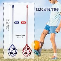 Vista 2 de TOBWOLF Football Kick Trainer, Soccer Return Trainer Net Fits Ball Size 3, 4, 5, Hands-Free Soccer Kick Throw Training Aid