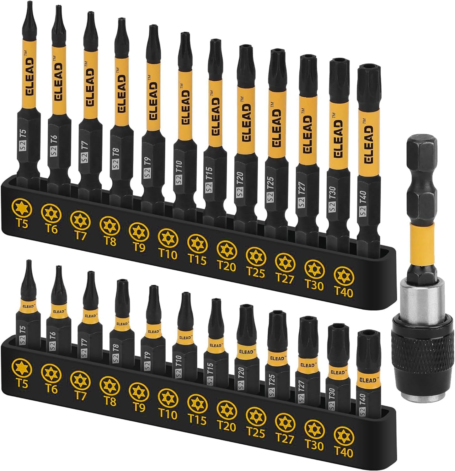Tamper Proof Torx Bit Set: 25 Pieces T5-T40 Torx Security Bits Set