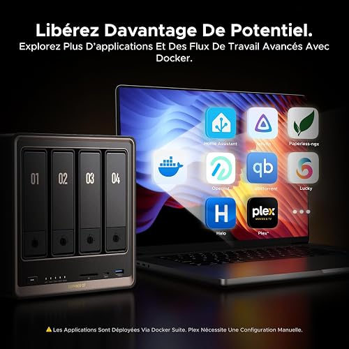 UGREEN NASync DXP4800 GT 4-Bay Desktop NAS, AMD Ryzen R2514, Dual 10GbE, 8GB DDR4 RAM (bis 64GB), ECC-Support, U.2 & M.2 Slots, für Creator, Teams & Zuhause (Diskless) - 9