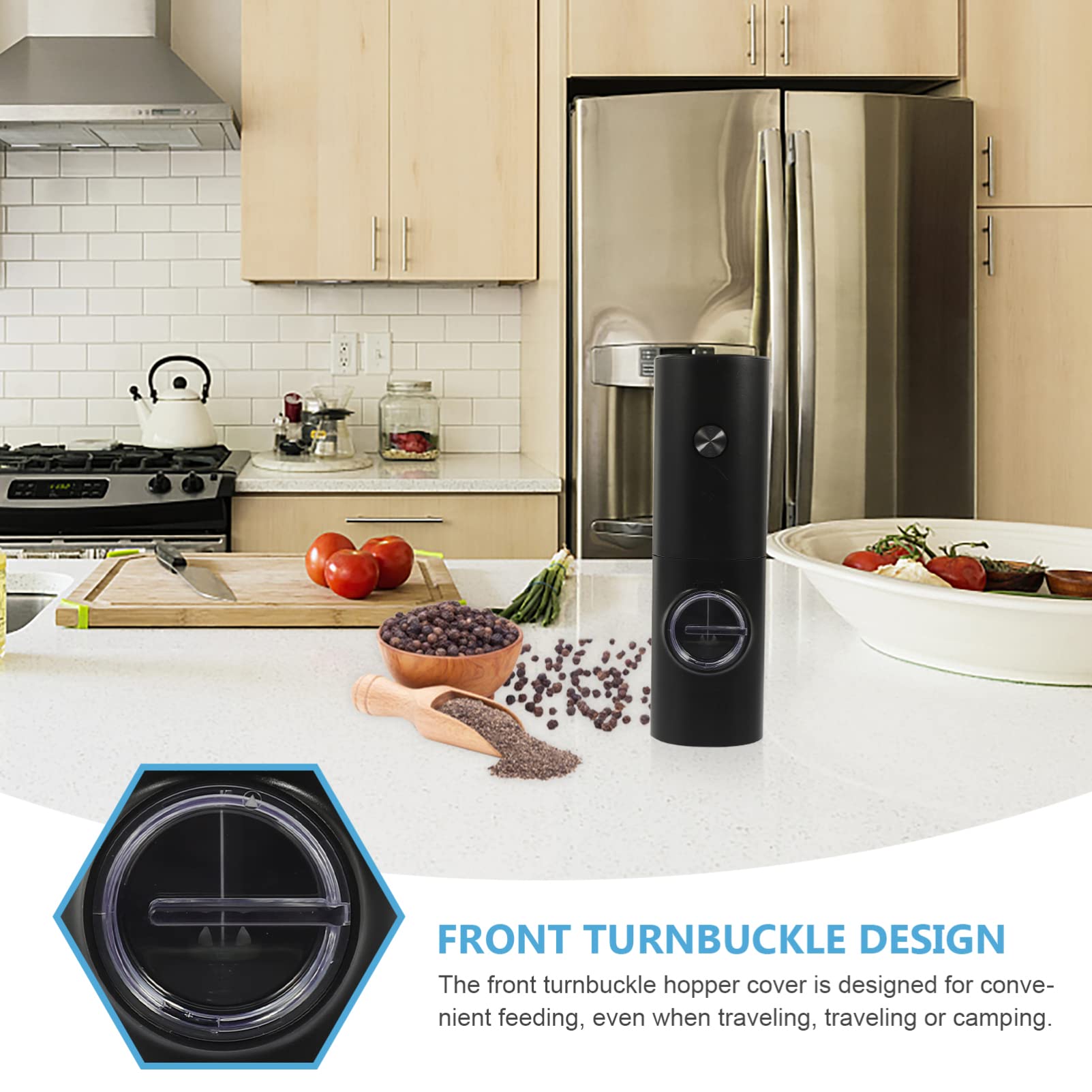 BESTonZON Electric Coffee and Pepper Grinding Thickness for Home Use Compact Design High Performance User-friendly for Traveling and Offices