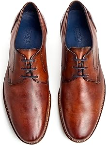 Botas Derby Con Cordones En Piel Marrón Para Hombre