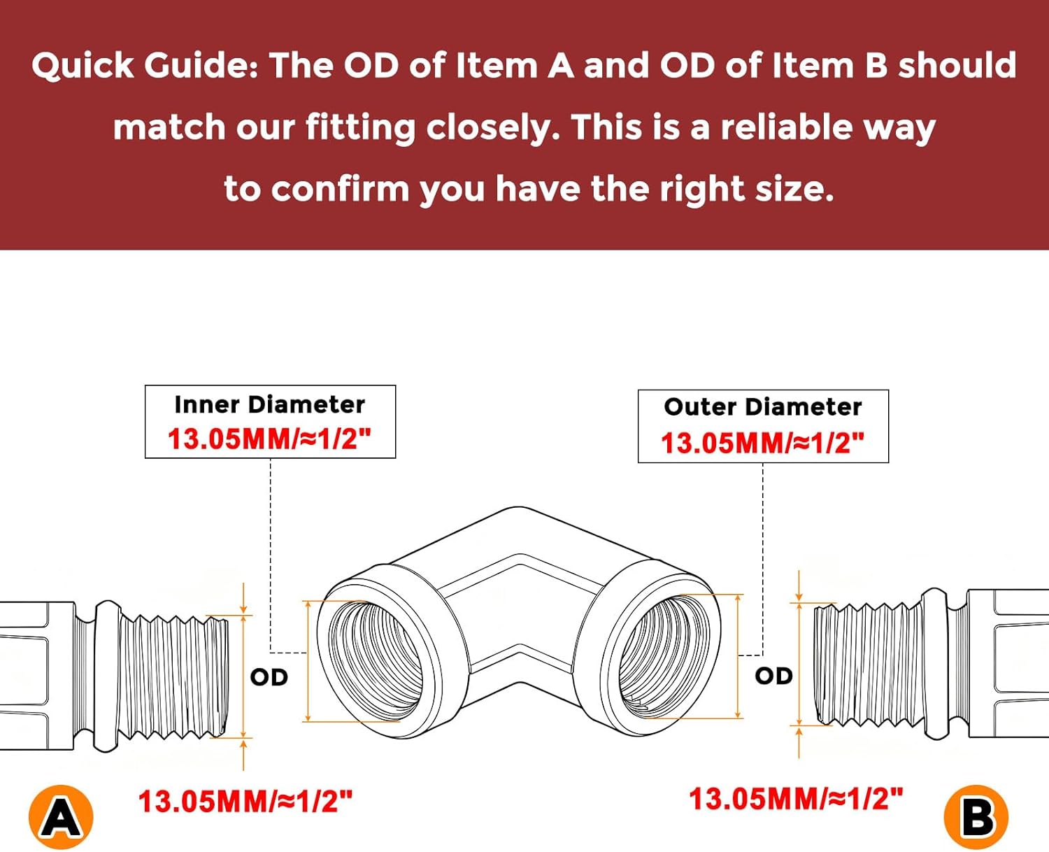 Packs of 2, 90 ° 1/4 in FNPT to 1/4 in FNPT Solid Brass Barstock Street Elbow, Forged Pipe Fittings for Pipe Leak Repair, Bathroom Remodeling, Air Compression, Refrigeration