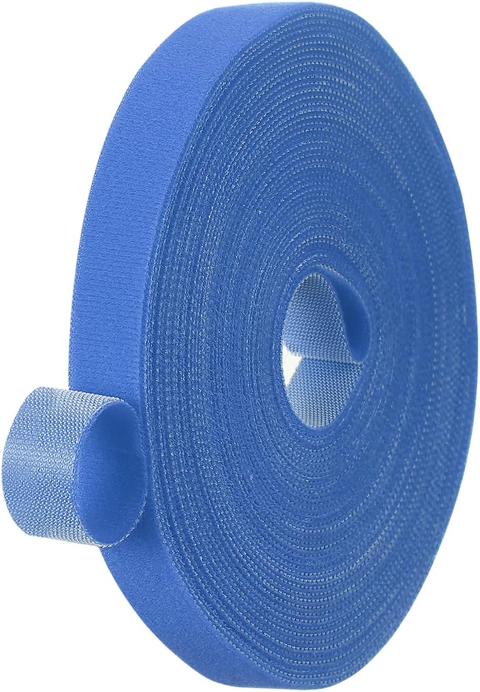 PATIKIL 0.6IN x 33FT Hook and Loop Tape, Double-Sided Nylon Strips Reusable Cable Ties Roll Multi-Purpose Cord Management Tape Wrap Fastener for Home Office, Blue