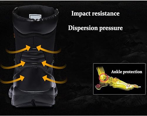 Miniatura 5 de Botas tácticas militares de cuero para hombre, botas de trabajo para el desierto, combate militar, botas de combate para senderismo, motocicleta