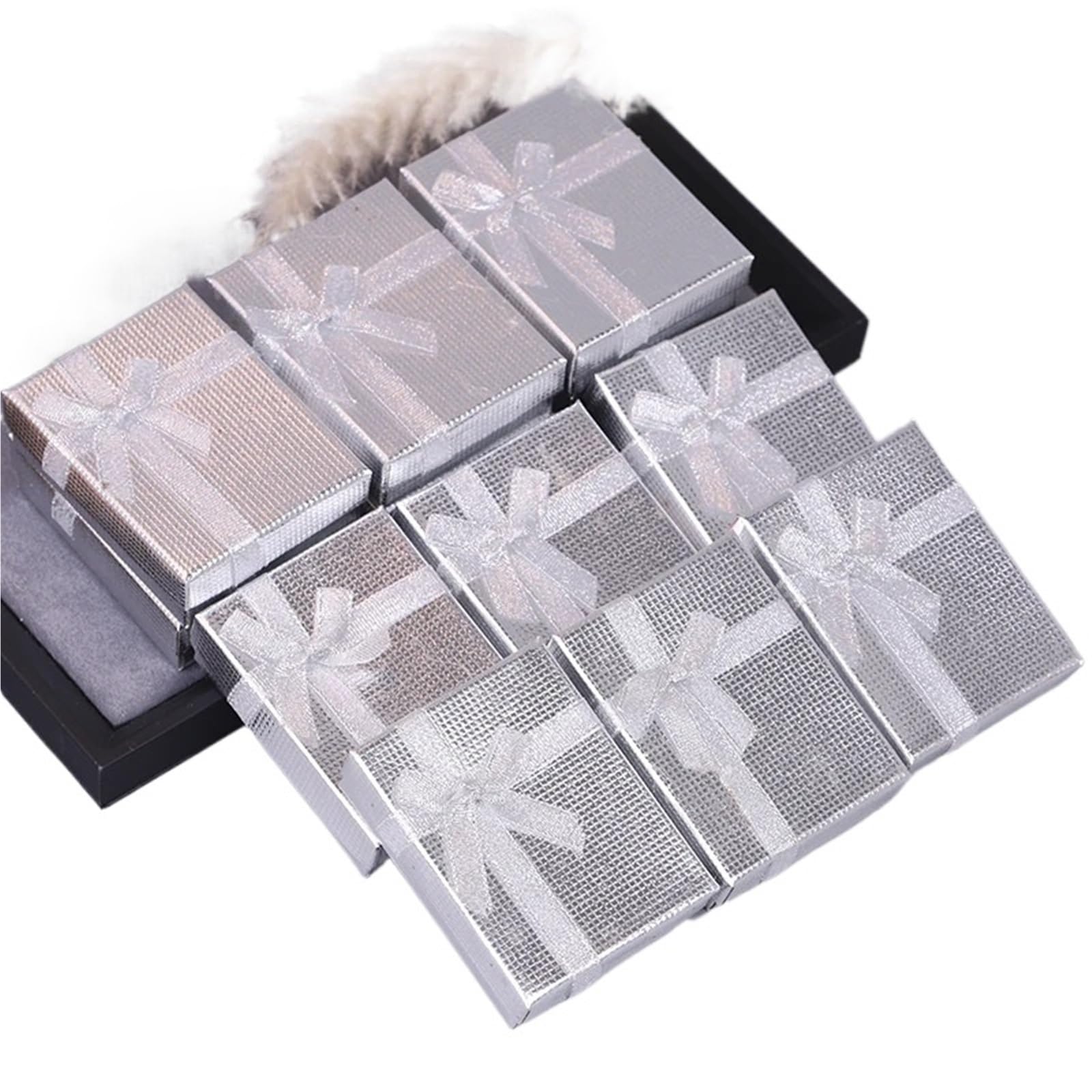 Schachteln mit Deckel für GeschenkeVerpackungen, 12 stücke Box Schmuck Verpackung Box Karton Schmuck Box Ohrringe Ring Halskette Geschenk(Color02)