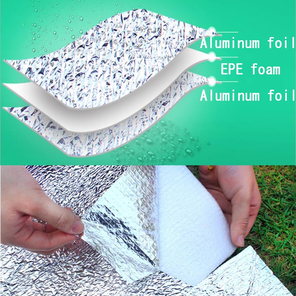 Aluminum Foam sleeping mat for camping insulating mats thermal Blanket foldable tent mat floor pad of aluminum foil reflect heat - Image 3