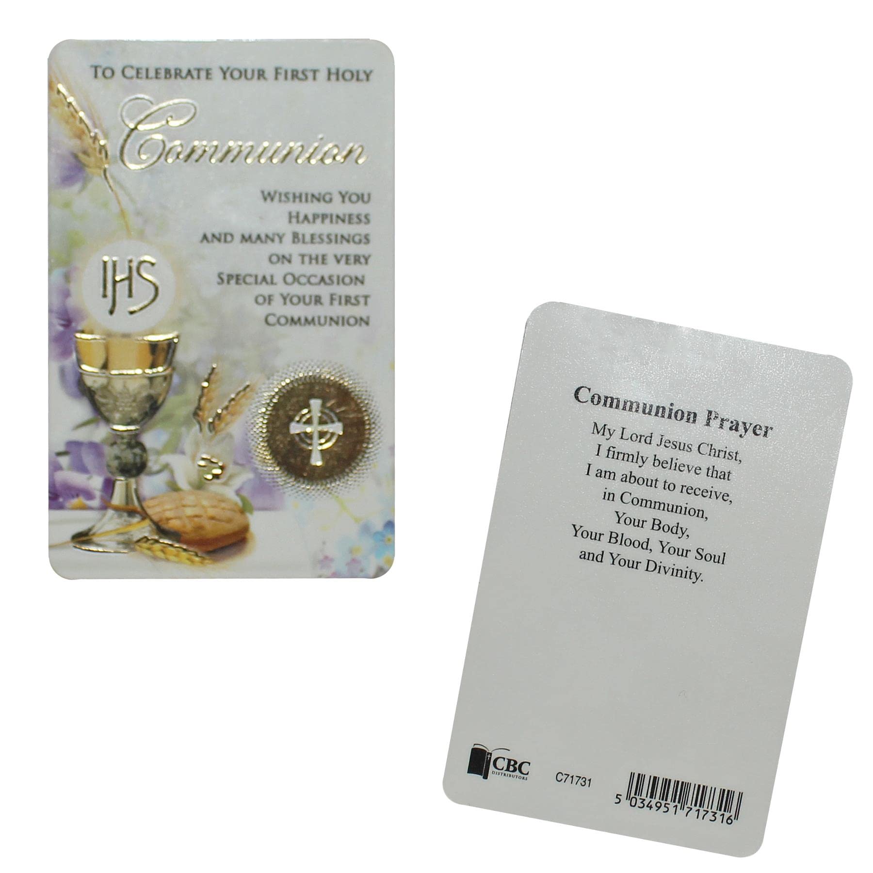 Widdle Gifts Ltd Laminated Prayer Card First Holy Communion 8.5x5.5cm – C71731 7316