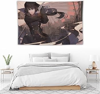 Amazon.co.jp: タペストリー 可愛い キャラクター柄 キルラキル 鬼龍院