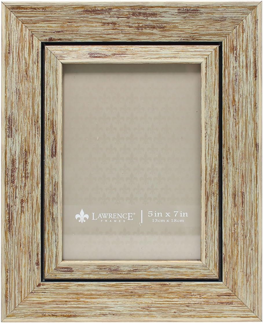 Lawrence Frames Weathered Decorative Picture Frame, 5 by 7