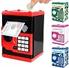 Pup Go ATM Money Box for Girls, Auto Scroll Paper, Password Code Lock Piggy Bank, Cash Coins Saving Box for Kids Age 3 4 5 6 7 8, Perfect Toy Birthday Gifts for Children(Red)