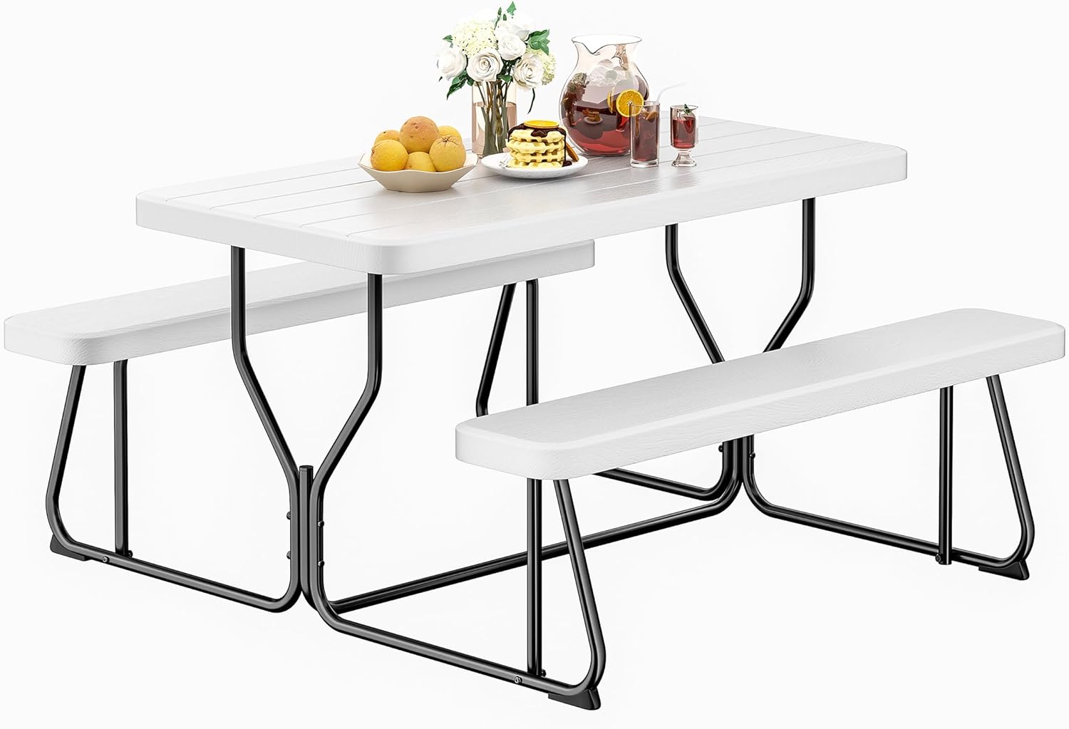 SKONYON HDPE Outdoor Picnic Table Review: Portable Benches for Backyard Parties & Kids Play