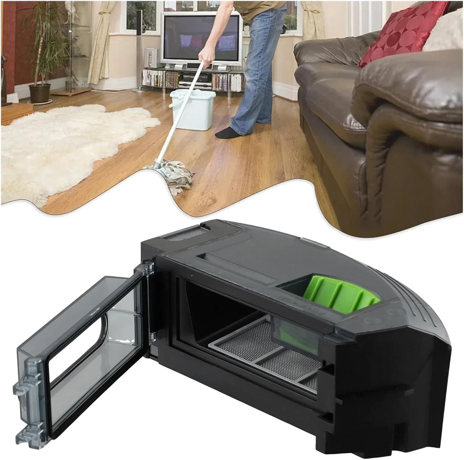 Dirt Bin,Compatible With Roomba I1/I3/I4/I6/I7+/I7/I8/J7+ Home Appliance Parts Household Supplies Leak-Proof Easy-Empty