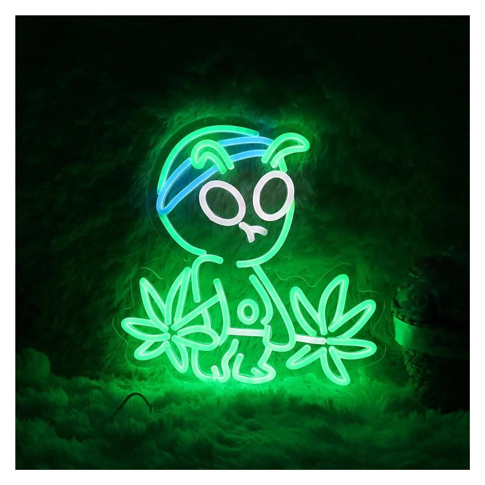 LEMST Signs Lamp Alien Lifting Weed Neon Sign Dimmable Light Bedroom Trendy Toy Zone Party Instagrammable Photo Spot Decor 31.5x31.5cm